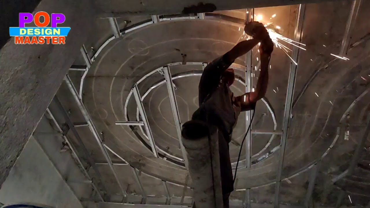 P O P ceiling  design making full process