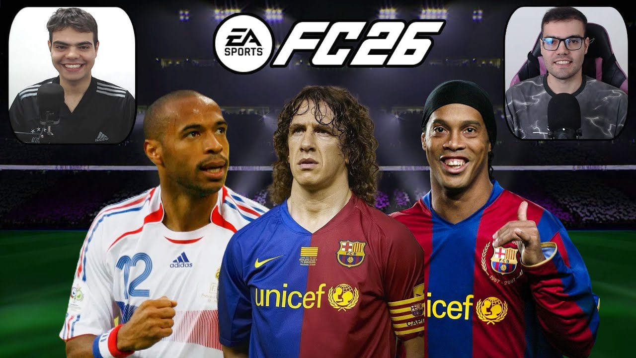 اف سی 26 FC تقابل اسطوره‌های بارسلونا vs اسطوره‌های فرانسه در فیفا 26 FIFA