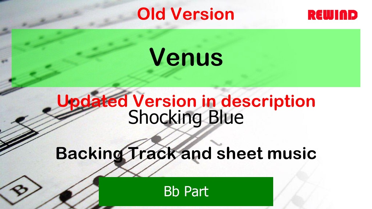 Shocking Blue : Venus : Bb Instruments (High Octave) Playalong