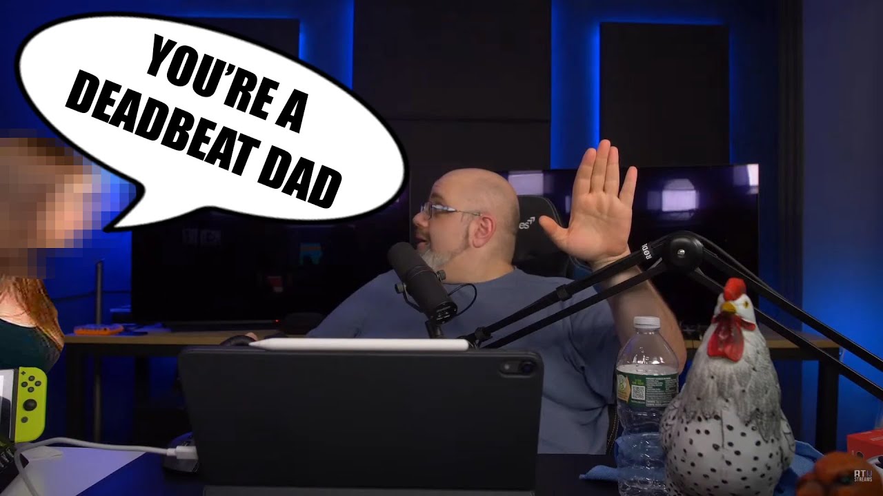 ReviewTechUSA has argument with wife live on stream! Deadbeat dad that doesn't look after his kids!