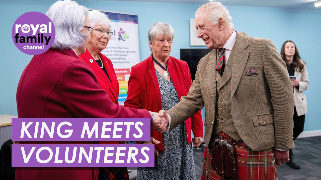 King Wears Kilt on Visit to Homelessness Charity in Scotland