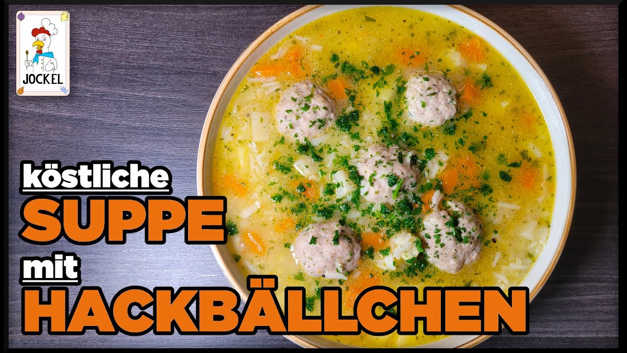 köstliche Gemüse-Reis-Suppe mit Hackbällchen