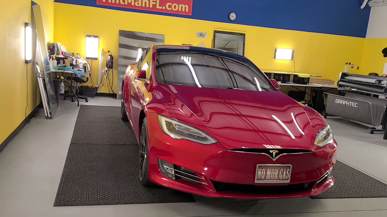 Tesla Model S Windows Tinted at Tint Man Window Tinting's Winter Garden Location with Xpel Ceramic