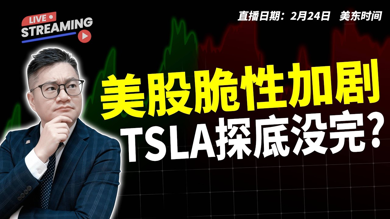 美股脆性加剧！特斯拉探底没完？！#美股 #特斯拉 #英伟达 #MU #amd #MSFT #META #nflx