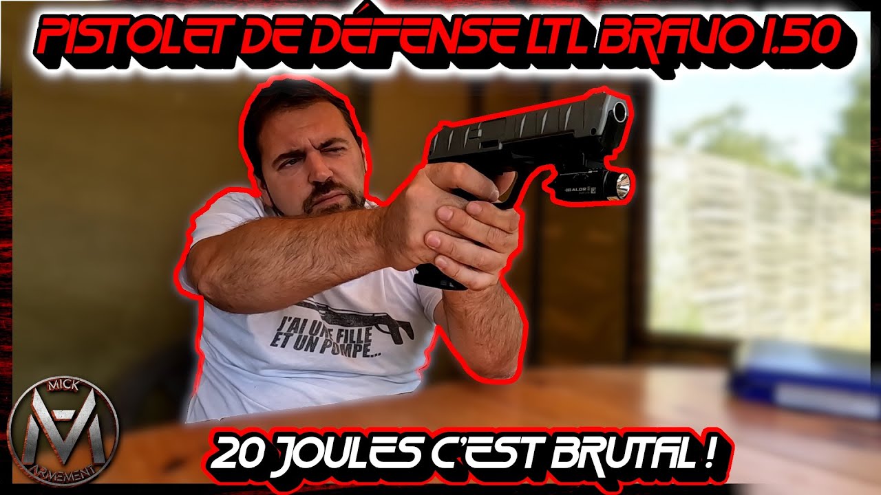 Pistolet de d&eacute;fense LTL bravo 20 joules ! le plus puissant