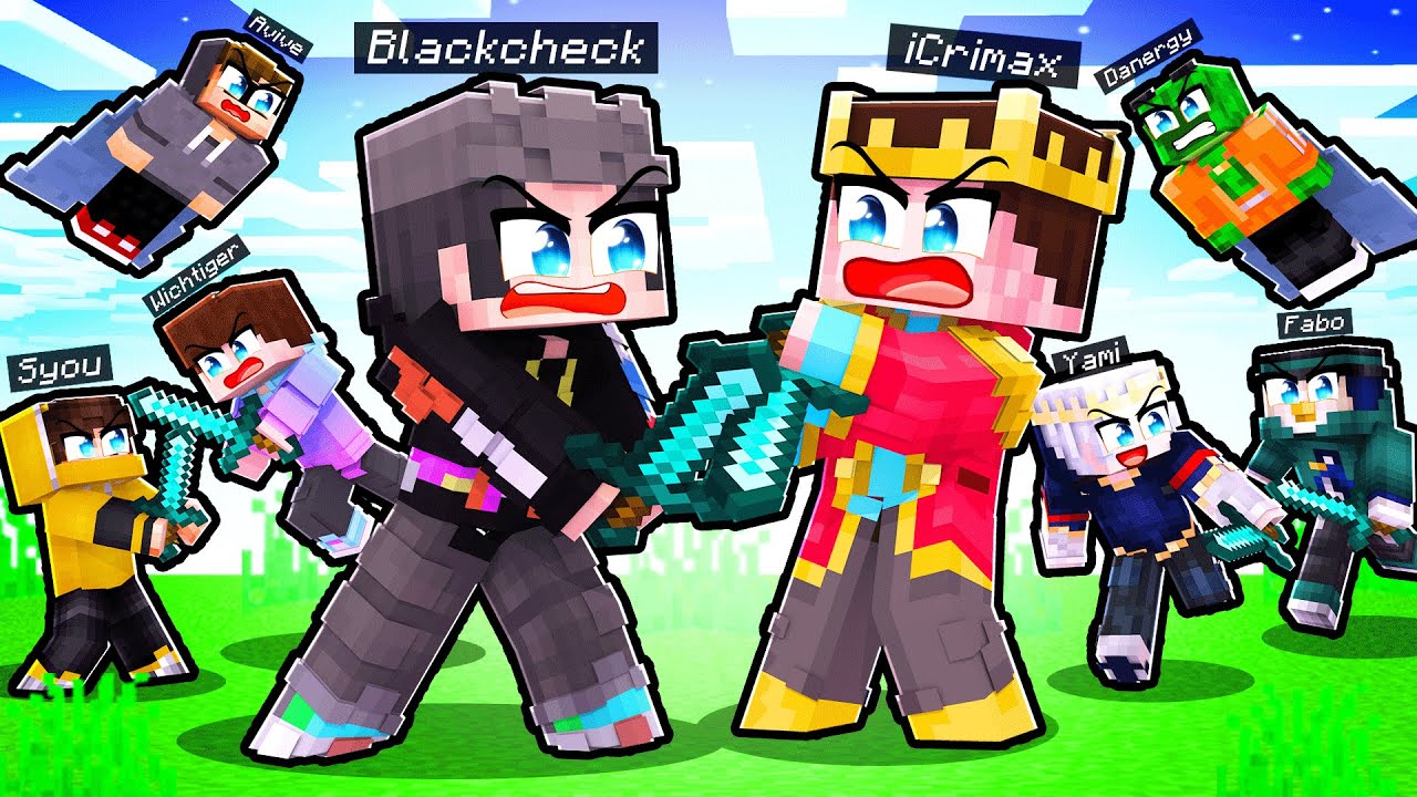 ICH WERDE VON 8 SPIELERN GLEICHZEITIG IN MINECRAFT RISIKO ANGEGRIFFEN
