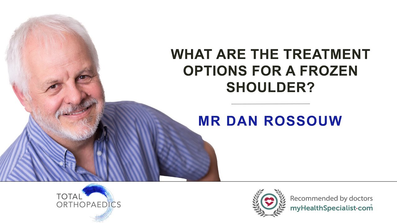 What are the treatment options for a frozen shoulder?