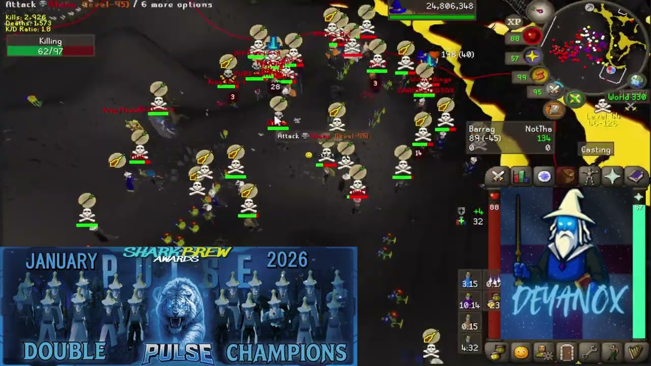 35 Strong Pulse Nation Force Scared Osrs Pure scene into a 4v1 cc