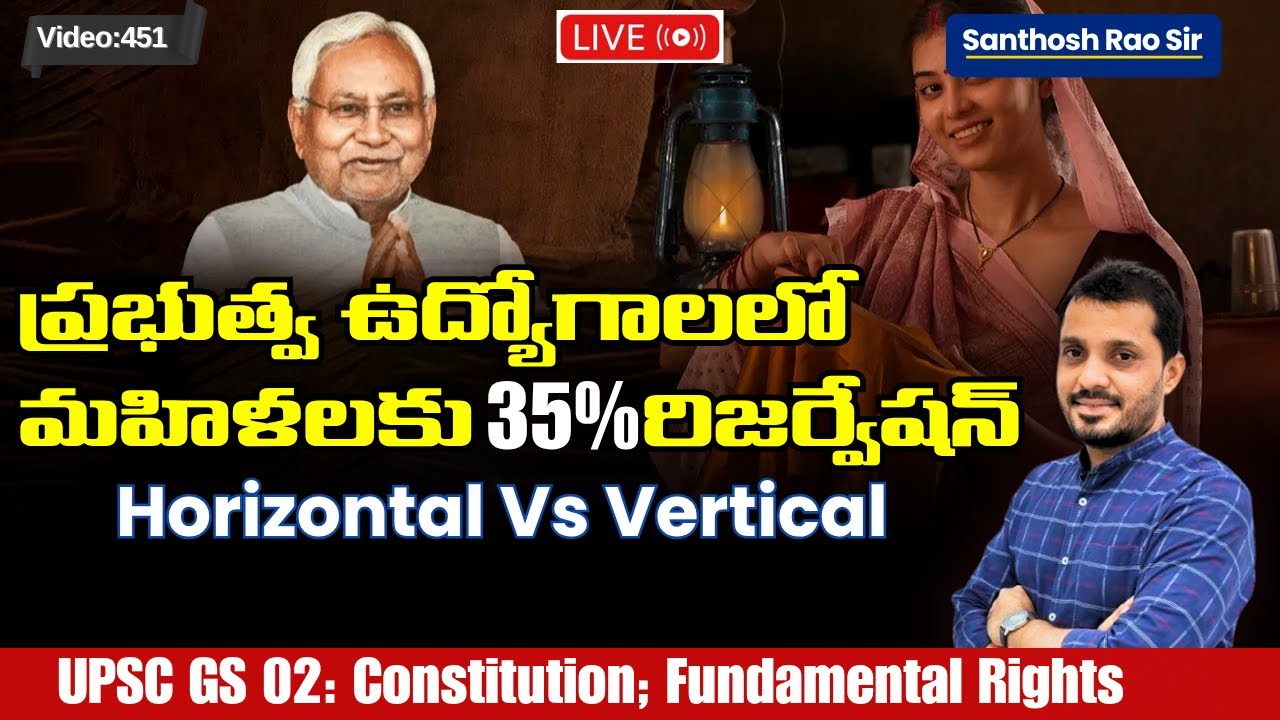 Women Reservation in Government Jobs Explained #santhoshraosir