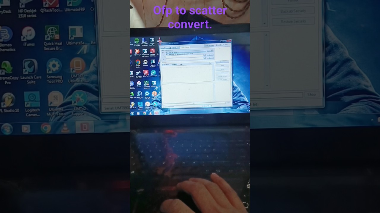 how to convert ofp file to scatter flash file with umt.