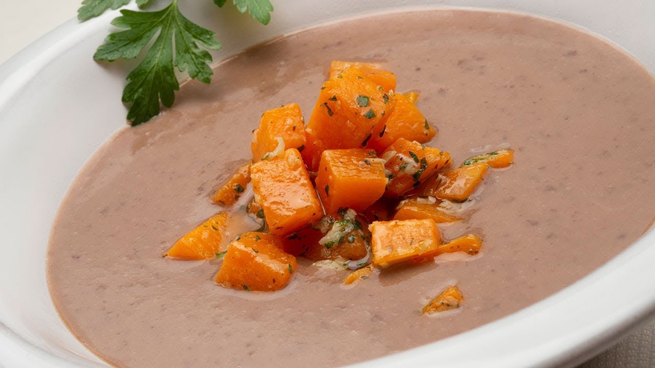 Crema de alubias con dados de calabaza - Cocina Abierta de Karlos Arguiñano