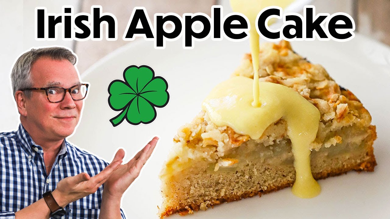 ST. PATRICK'S DAY DESSERT: Irish Apple Cake with Vanilla Custard