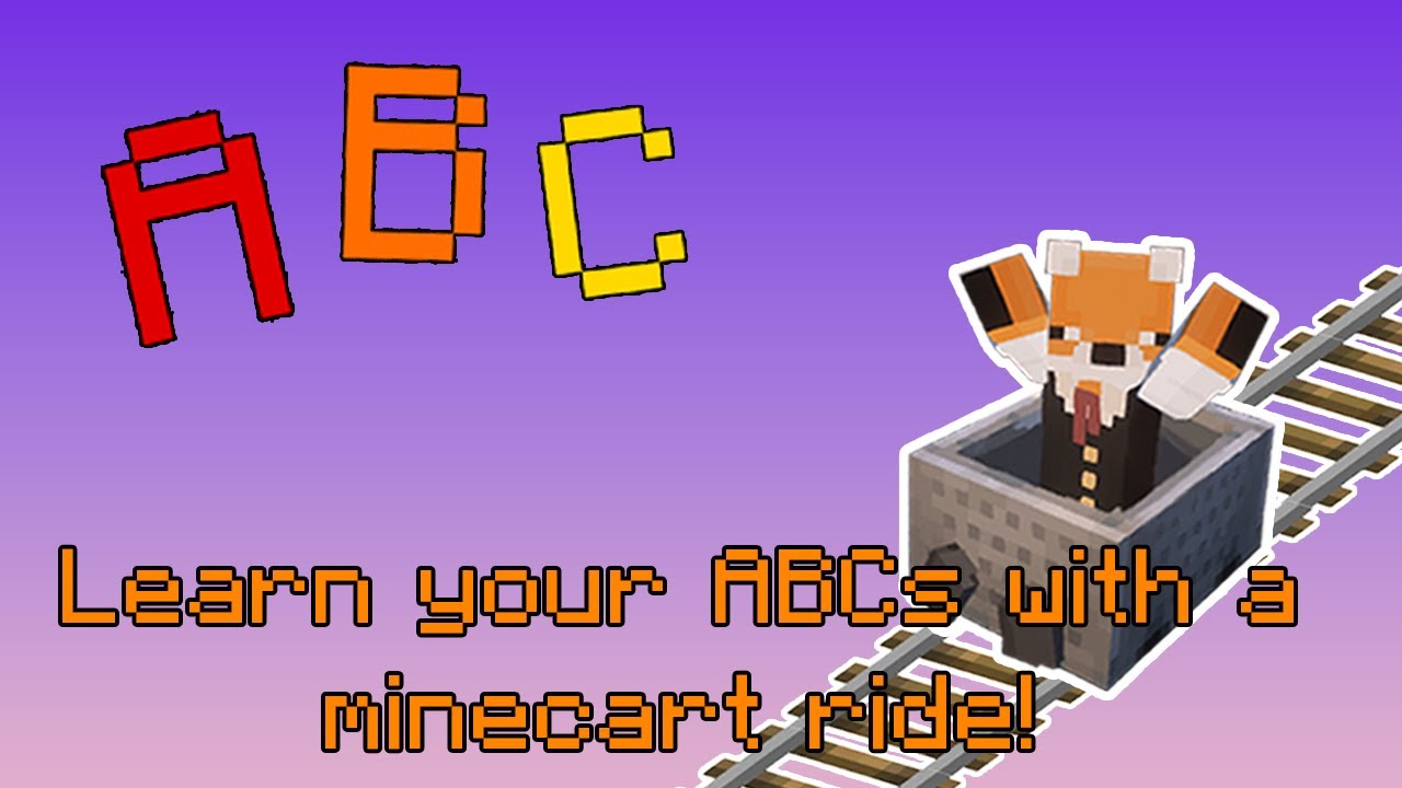 Minecraft ABCs - Learn lowercase letters with a minecart ride! - Fun Educational Video for Kids 📚