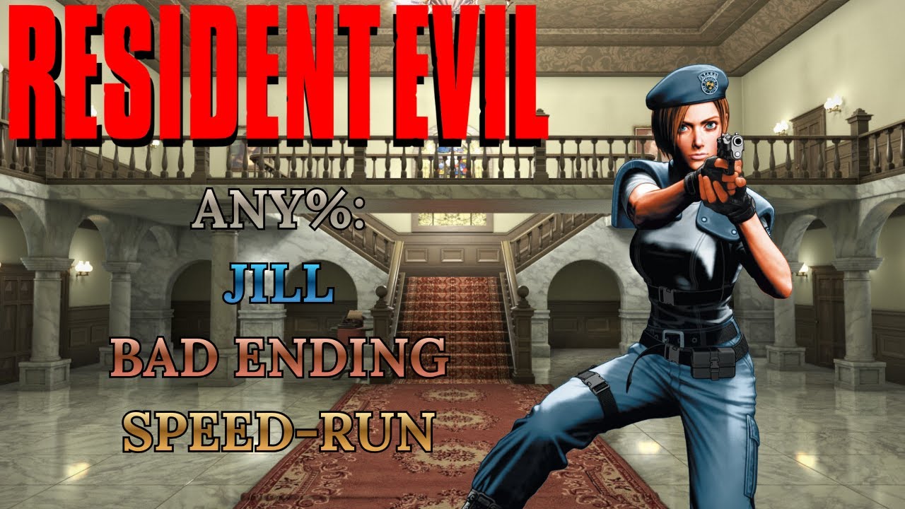 Resident Evil(PC) Speedrun - Jill Bad Ending - 47:05