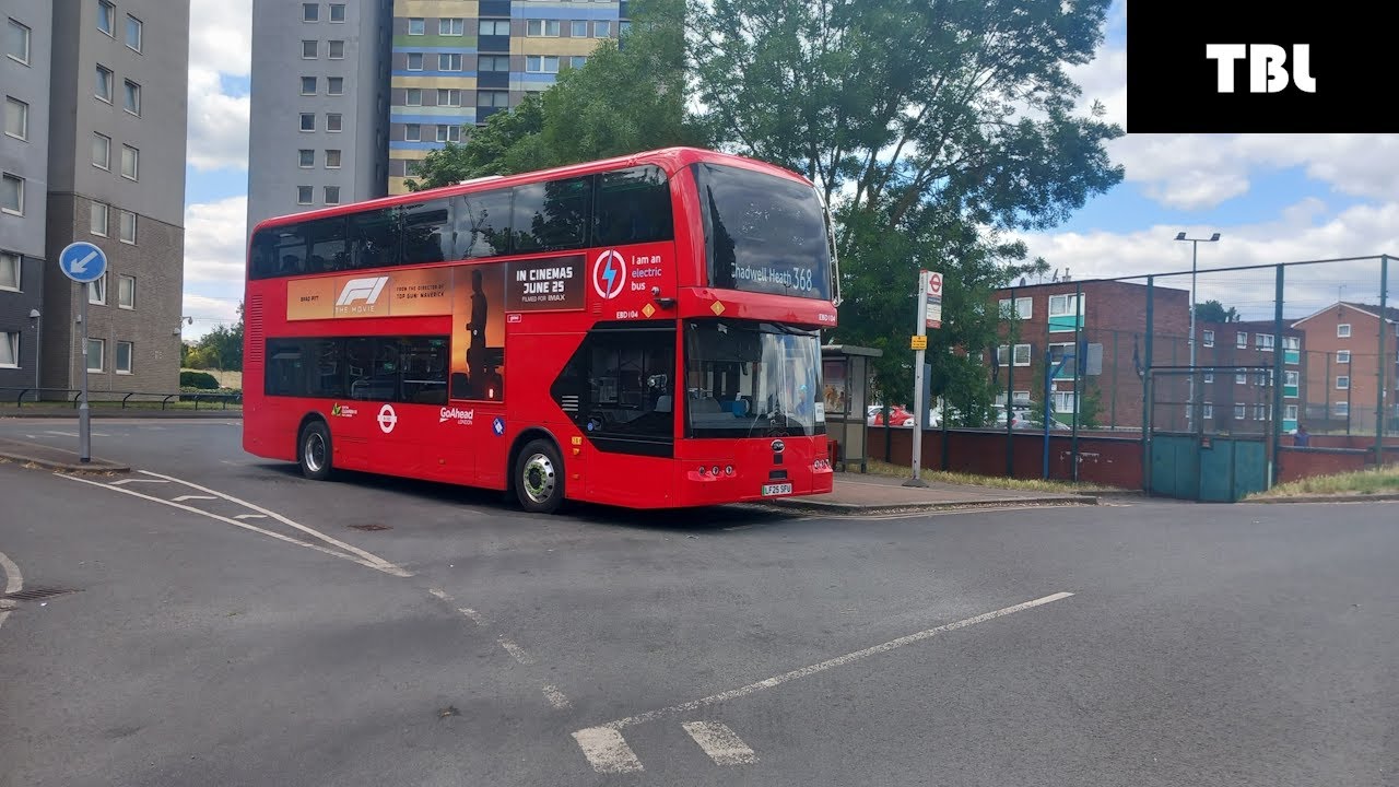 FRV on the London Bus route 368 from Barking Harts Lane to Chadwell Heath EBD104 LF25 SFU