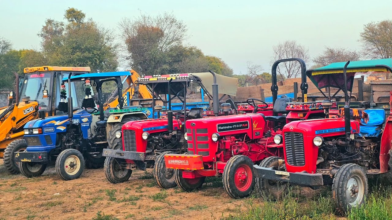 JCB 3dx Eco Xpert Machine Loading Mud in Tractor stuck Mahindra 575 Massey 241 Kubota | Jcb Tractor