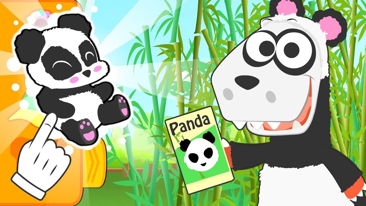 Aprende con Eddie cómo disfrazarte de oso panda 🐼🐼 Eddie el dinosaurio aprende sobre los osos