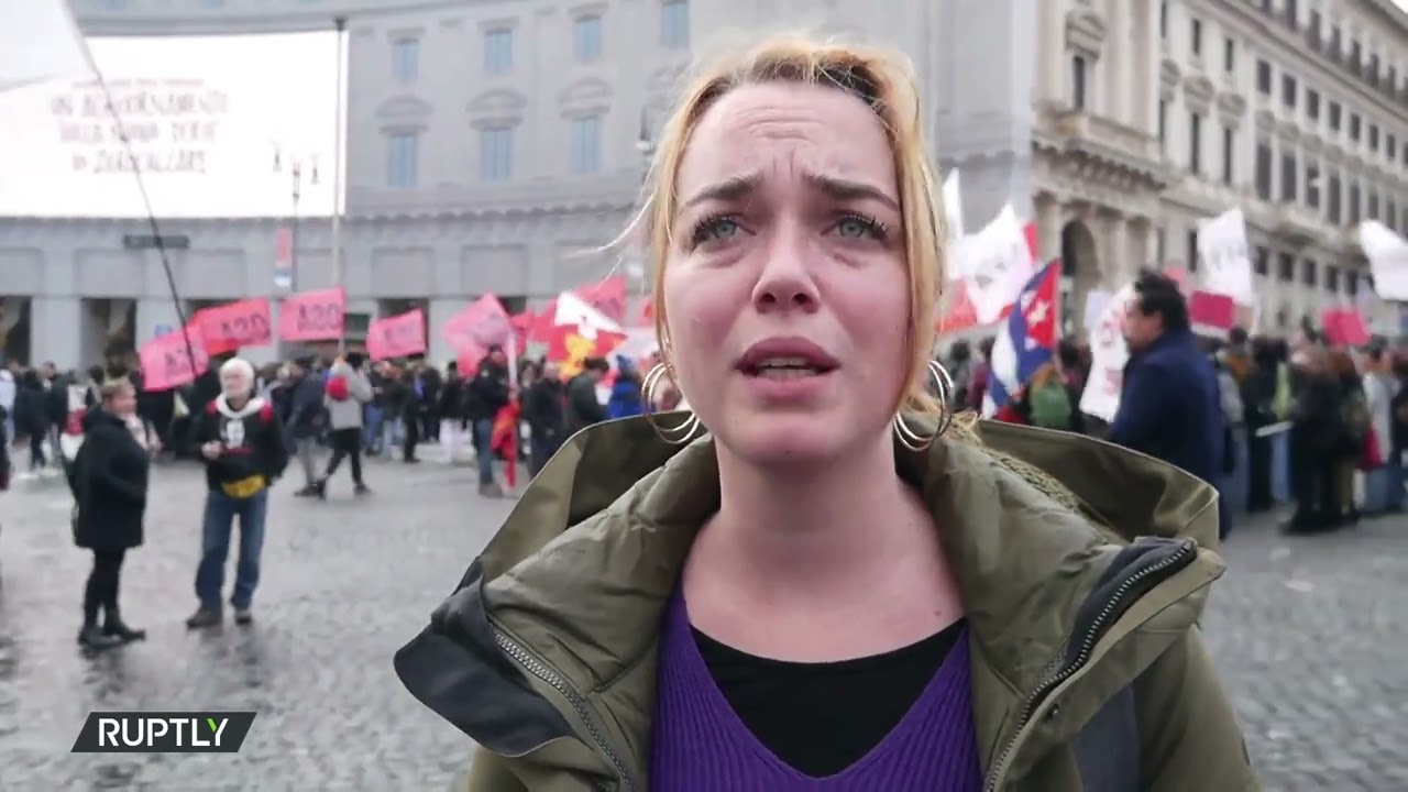 Thousands protest against Inflation due to Ukraine War in Italy