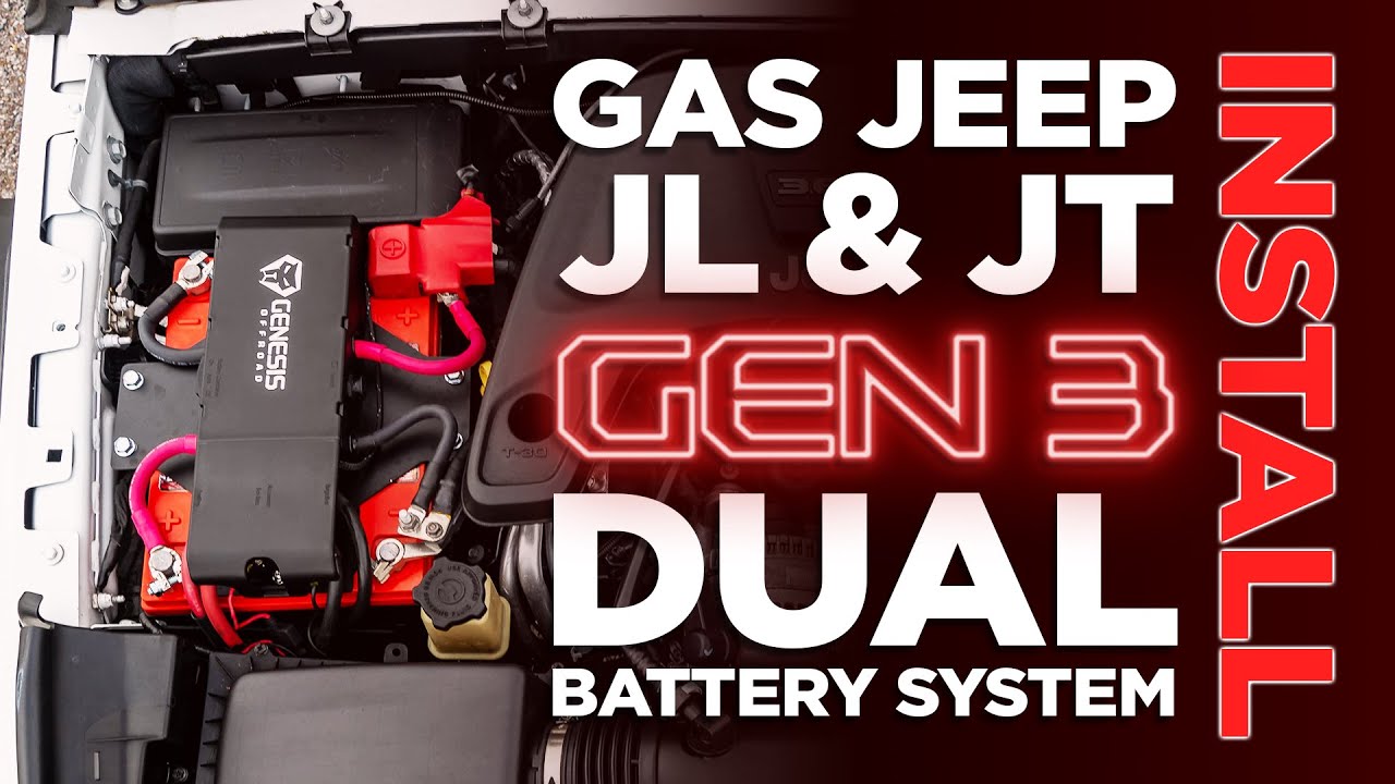 Руководство по установке комплекта с двумя аккумуляторами для Jeep JL и Gladiator Gen 3