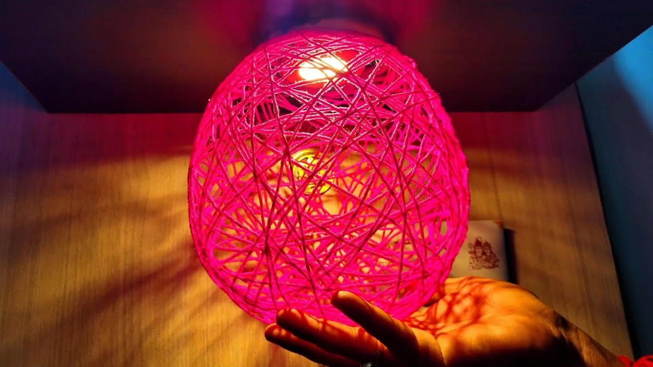 Thread Balloon Lamp | Diy Thread Ballon Garland for Diwali | Diwali Decoration |  #decoration
