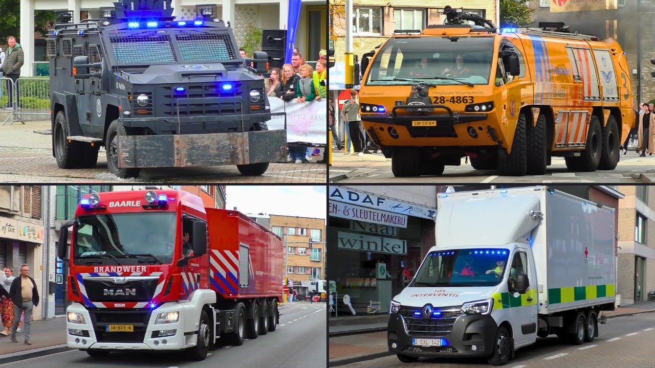 🚨 INT. HULPVERLENINGSDAG KAPELLEN! | Hulpdiensten met zwaailichten & Sirenes | SPECTACULAIRE DEMO'S!