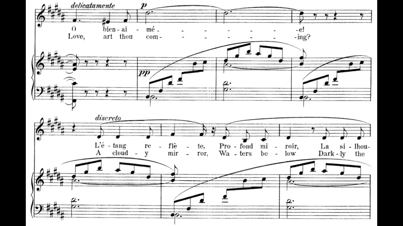 L'heure exquise (R. Hahn) Score Animation