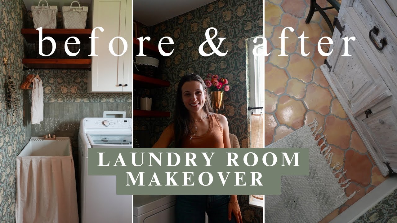 The final reveal of my BUDGET LAUNDRY ROOM MAKEOVER | before & after
