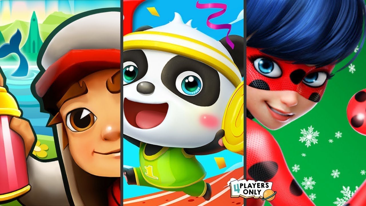 Subway Surfers [ICELAND, EASTER 2020] VS Little Panda Run VS Miraculous Ladybug & Cat Noir