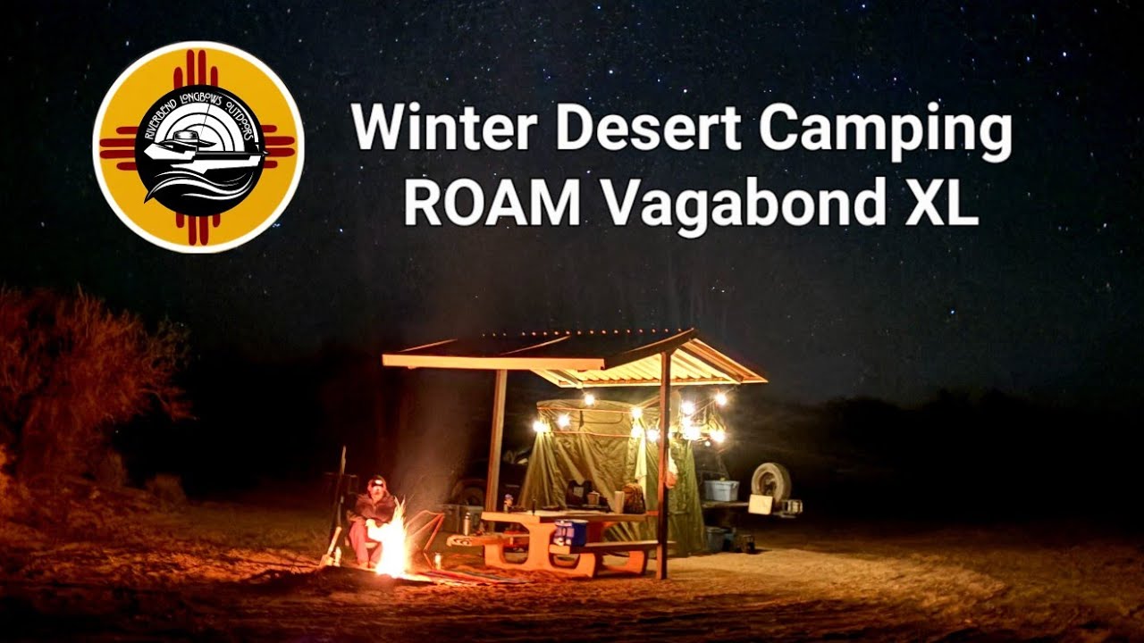 Зимний кемпинг в пустыне / Палатка ROAM на крыше автомобиля ⛺️