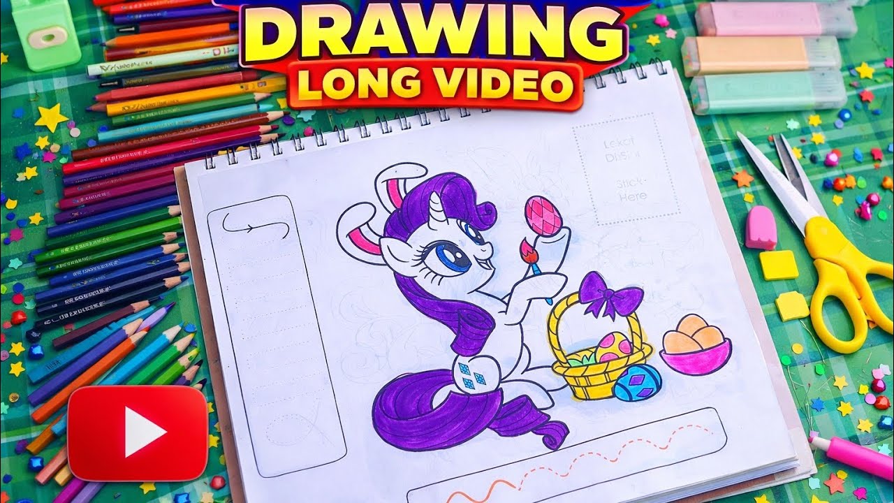 How to colour rarity coloring pencil work art drawing cartoon pony 