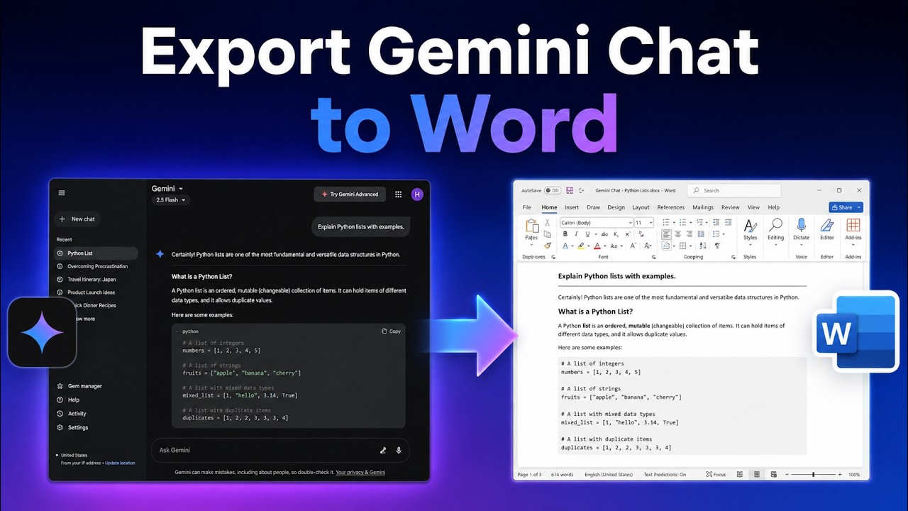 How to Export Gemini Chat to Word Without Losing Formatting
