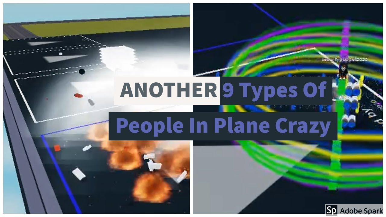 ANOTHER 9 Types Of People In Plane Crazy (Roblox)