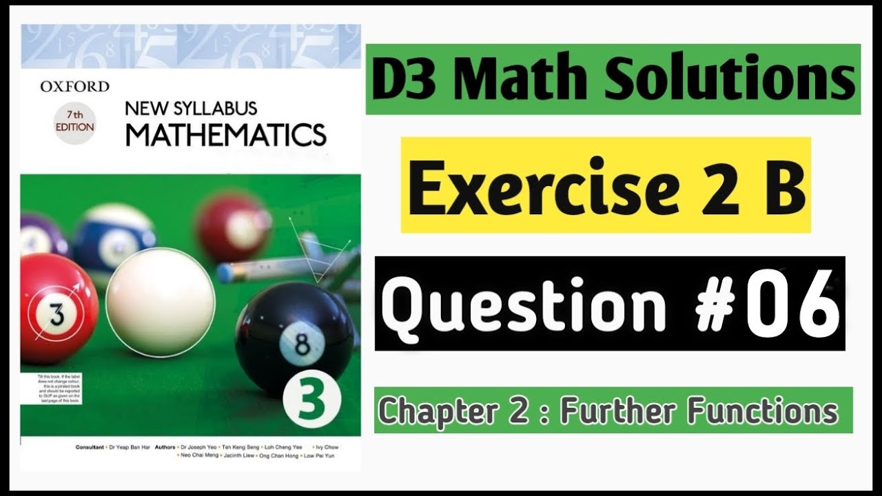 Exercise 2b Question no 6 D3 Oxford Mathematics New Syllabus Chapter 2 || Book 3 NSM
