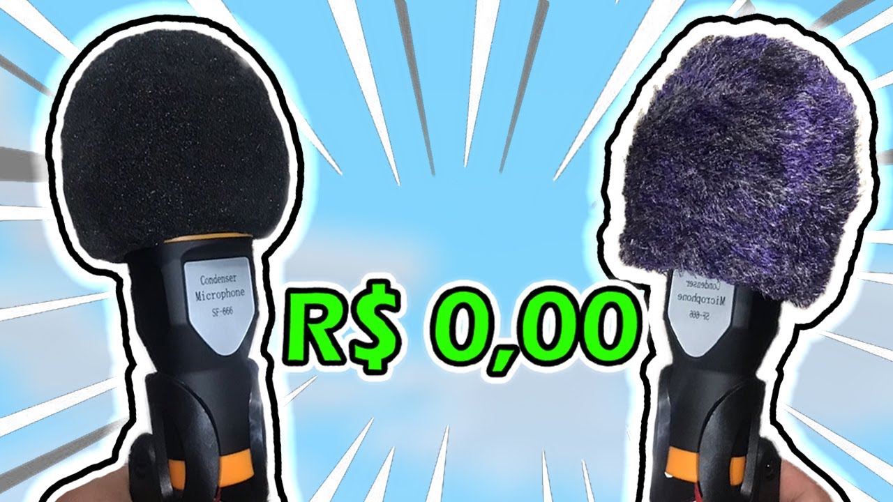 COMO FAZER uma ESPUMA DE MICROFONE e um DEADCAT em casa GASTANDO NADA(se você tiver tudo em casa)