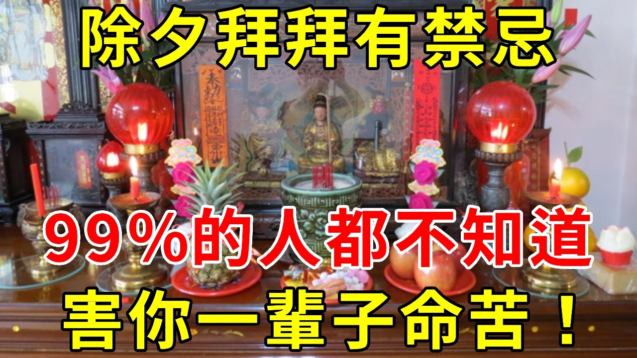 除夕拜拜有禁忌，99％的人都不知道，害你一輩子命苦！|請知#風水 #運勢