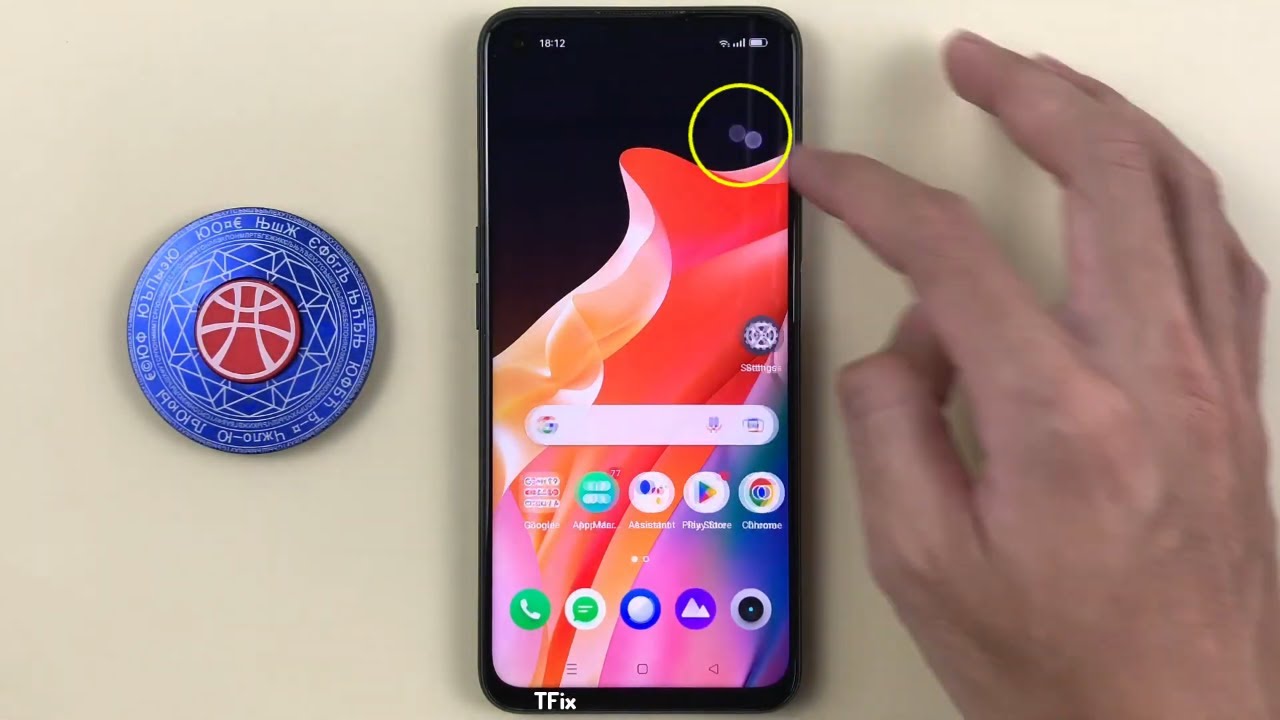 How to display white dots when touching the screen on Realme 9i Android 12