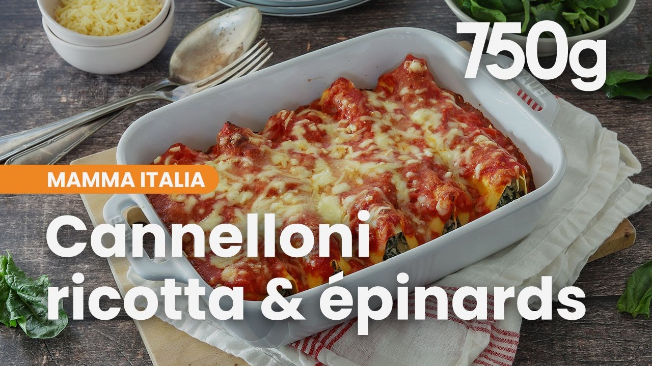 Cannelloni ricotta épinards et sauce tomate - 750g