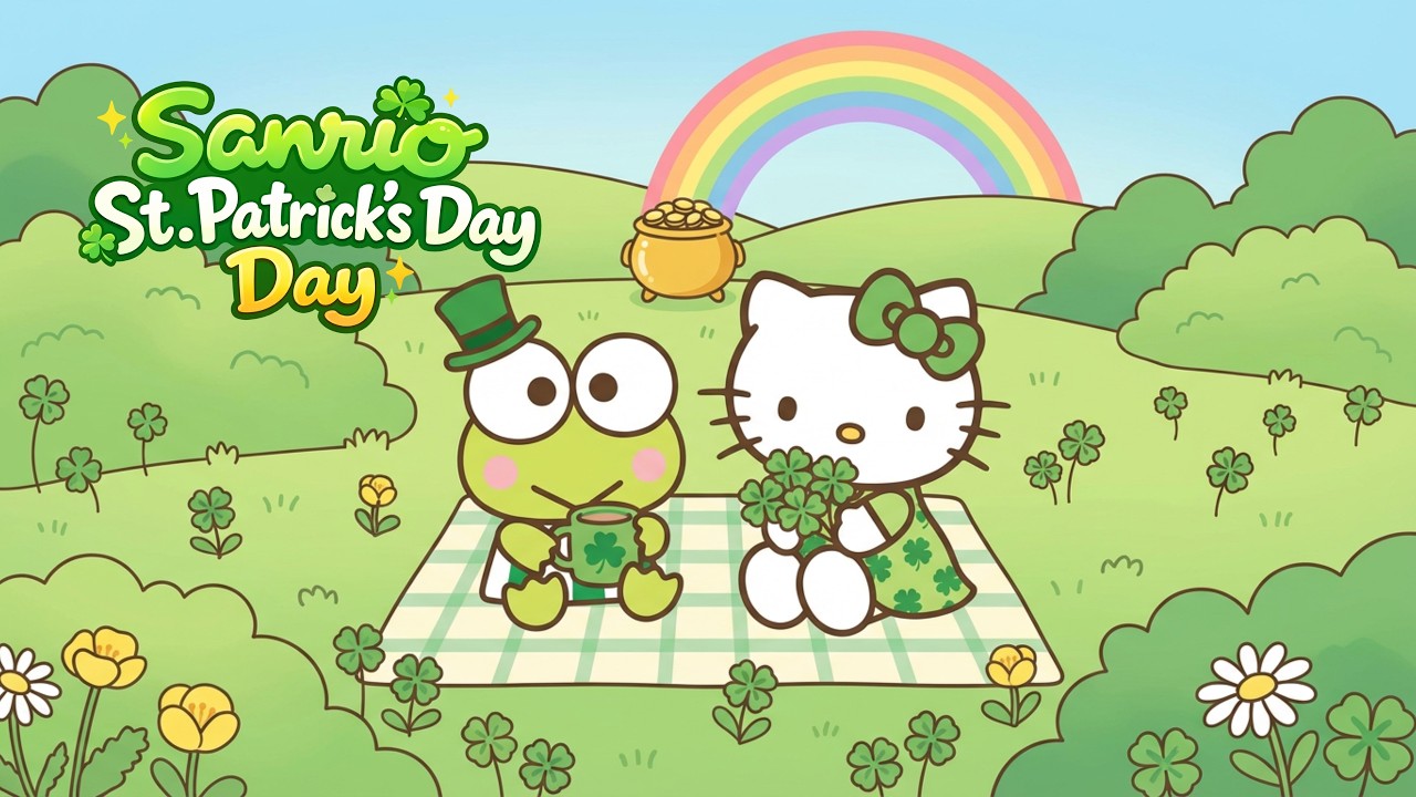 Keroppi & Hello Kitty St. Patrick’s Day 🍀 Cozy Kawaii Spring Ambience | Relaxing Music