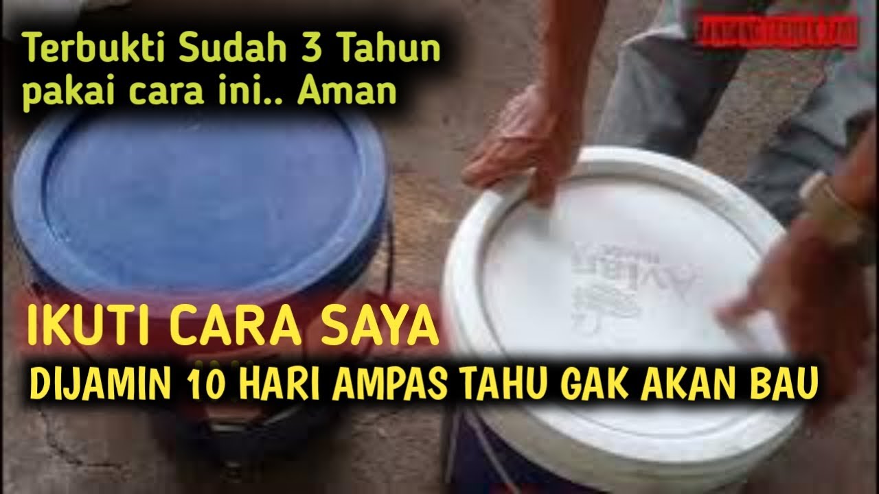 Cara menyimpan ampas tahu agar awet lebih lama