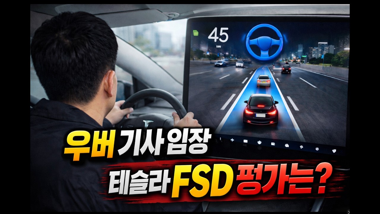 테슬라 FSD(v12)로 우버 하면 얼마나 편할까?? 날로 먹기 도전!
