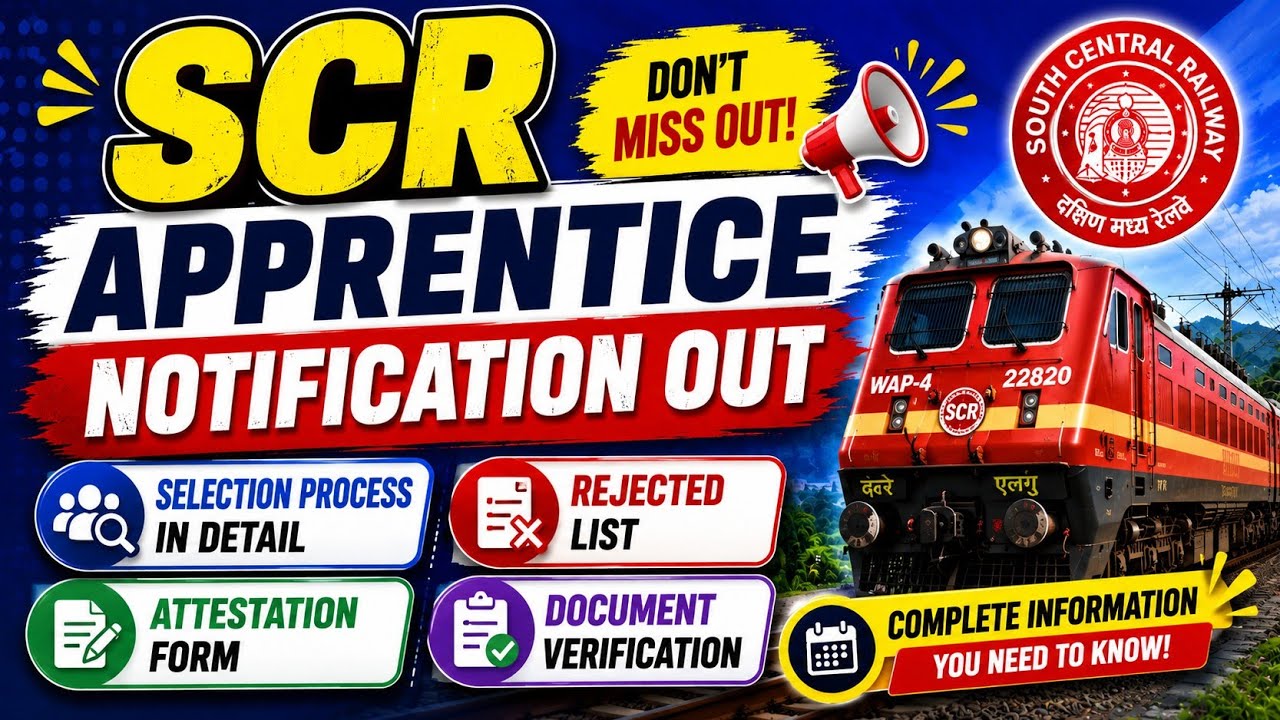 SCR Apprentice Selection Information || Application to Joining Process Details 2026
