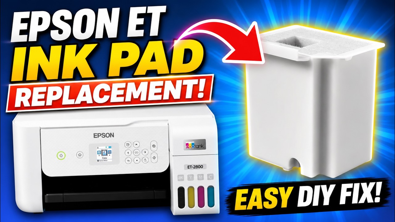Epson ET 4800, 2800, 2400 & Similar Models - How To Change Ink Pad  [Easy To Follow Tutorial]