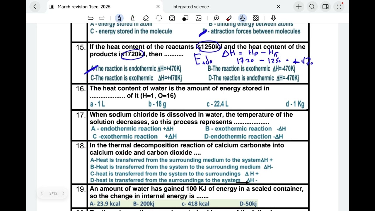 March revision integrated science1 sec