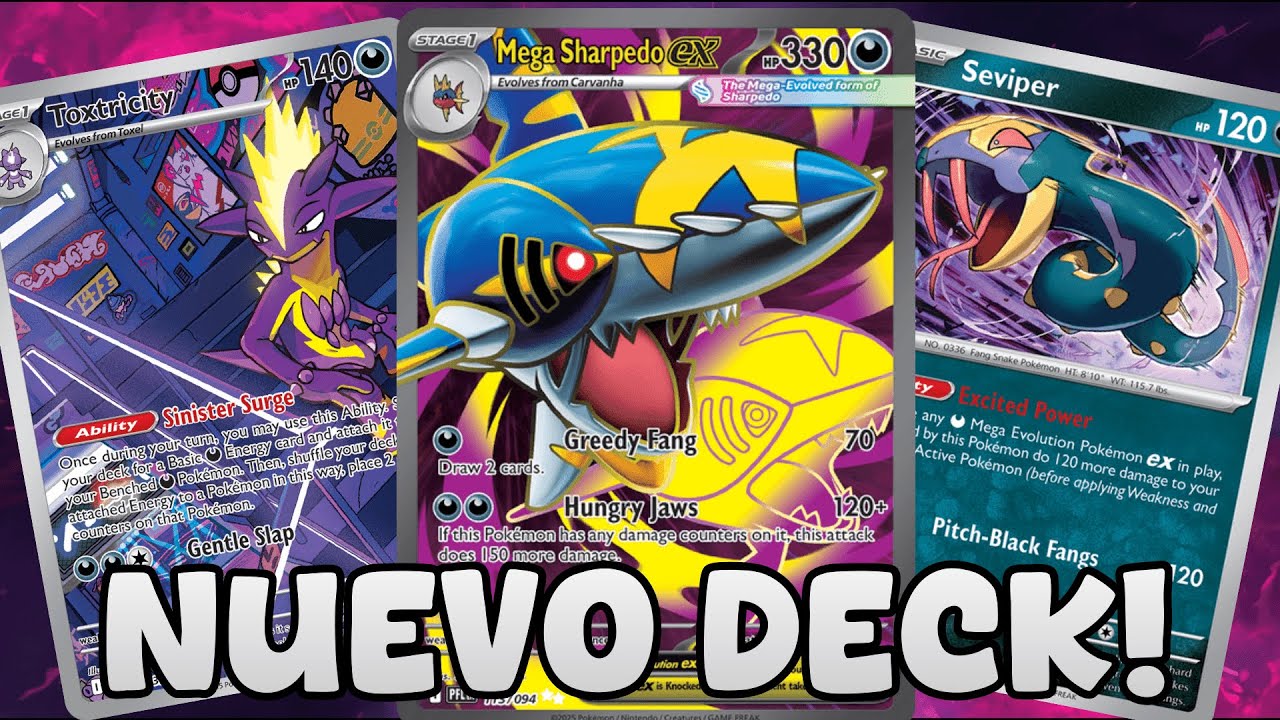 👉 Mega Sharpedo DESATA el CAOS 🦈🔥 | Toxtricity acelera y Seviper castiga | Pokémon TCG