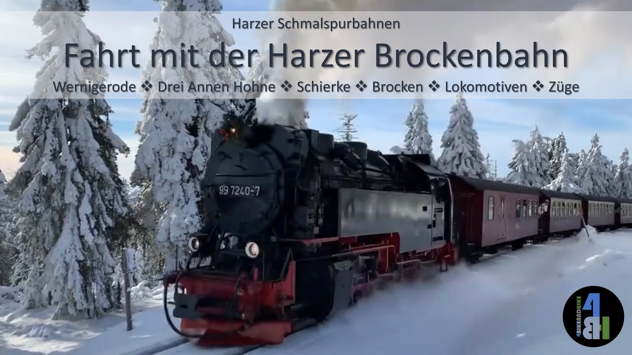 Fahrt mit der Brockenbahn, Harzer Schmalspurbahn, Wernigerode – Brocken, Züge, Lokomotiven,  Winter