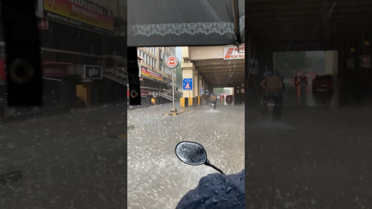 HEAVY RAIN IN NAGPUR 😨 #nagpur #monsoon #rain #barish #shorts #trending