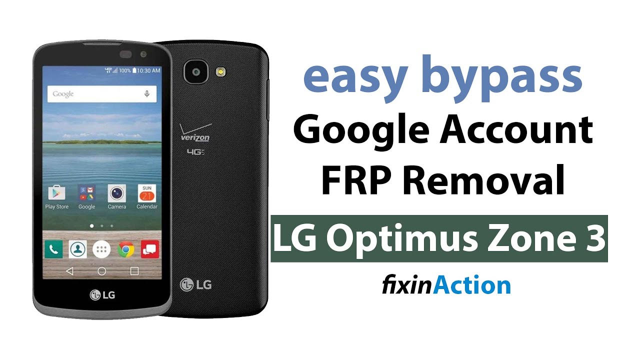 Простой обход удаления учетной записи Google FRP на LG Optimus Zone 3 VS425PP без ПК