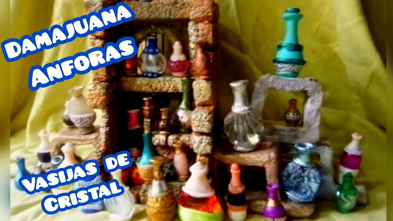 Como Hacer Damajuanas y vasijas de cristal minituras Manualidades con reciclaje, pesebre Miniatura