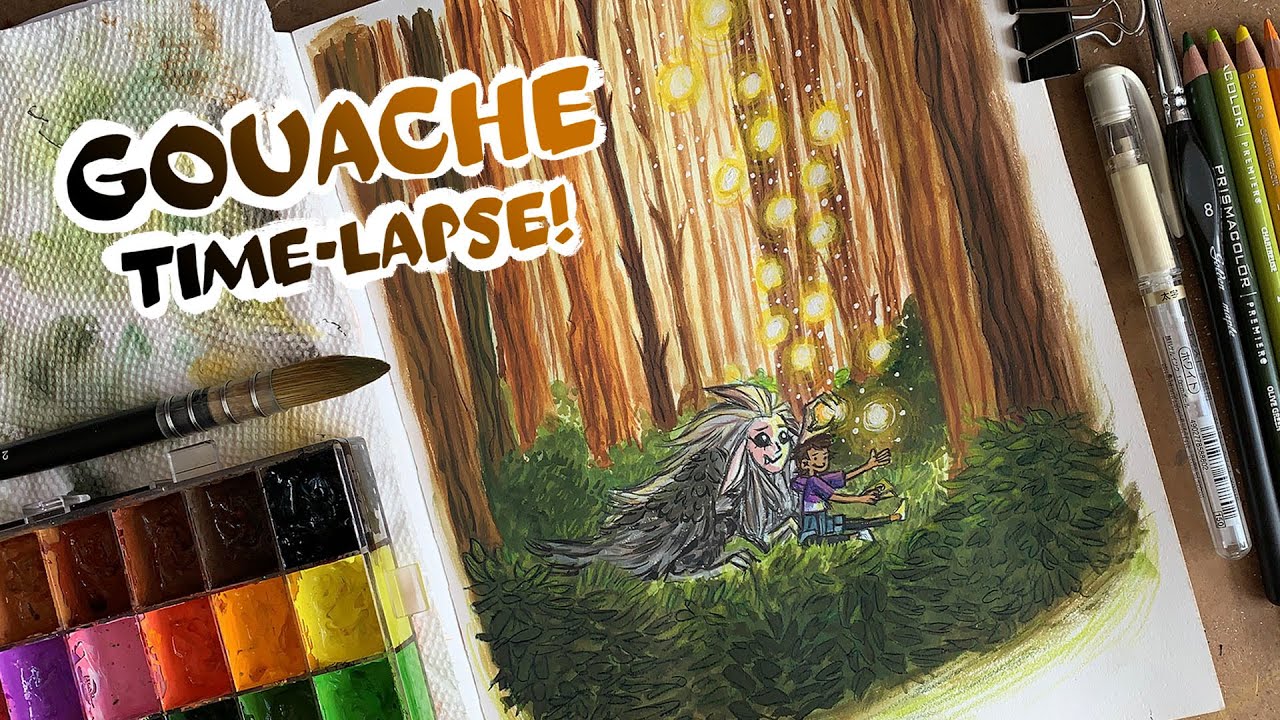 ☕️ draw with me in quarantine #3 || The Owl House Gouache Illustration!