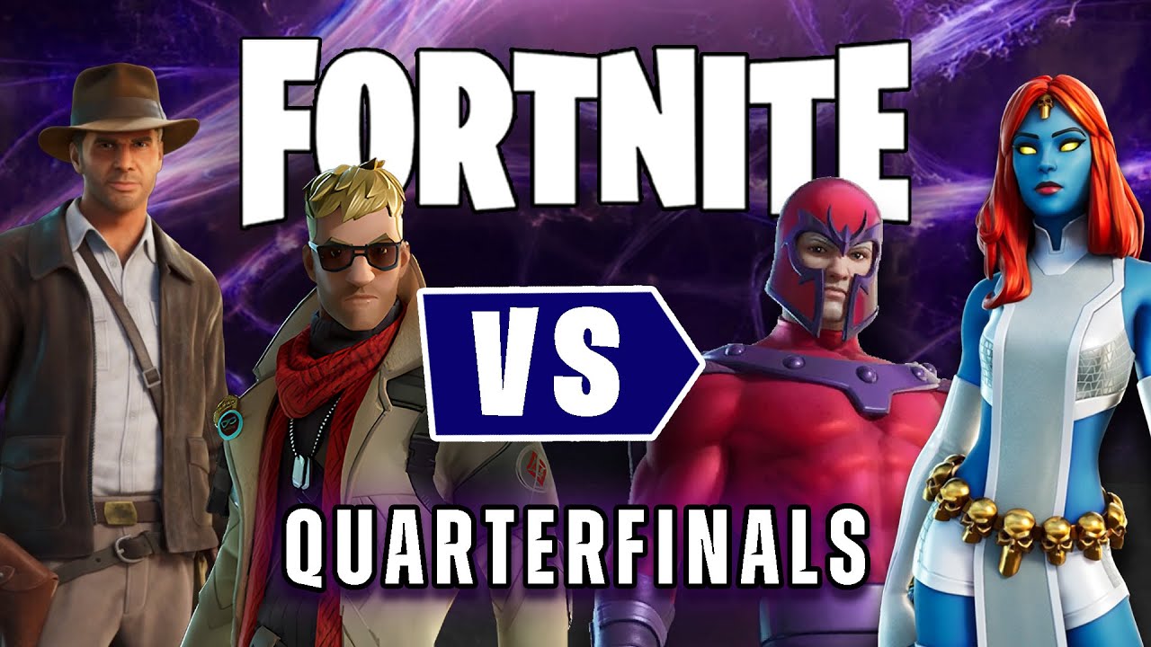 Индиана Джонс и лейтенант Альдо Рейн против Магнето и Мистик в Fortnite | Четвертьфинал — Игра 4